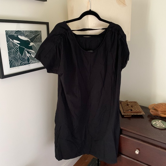 COS black cotton dress with pockets - Picture 2 of 6